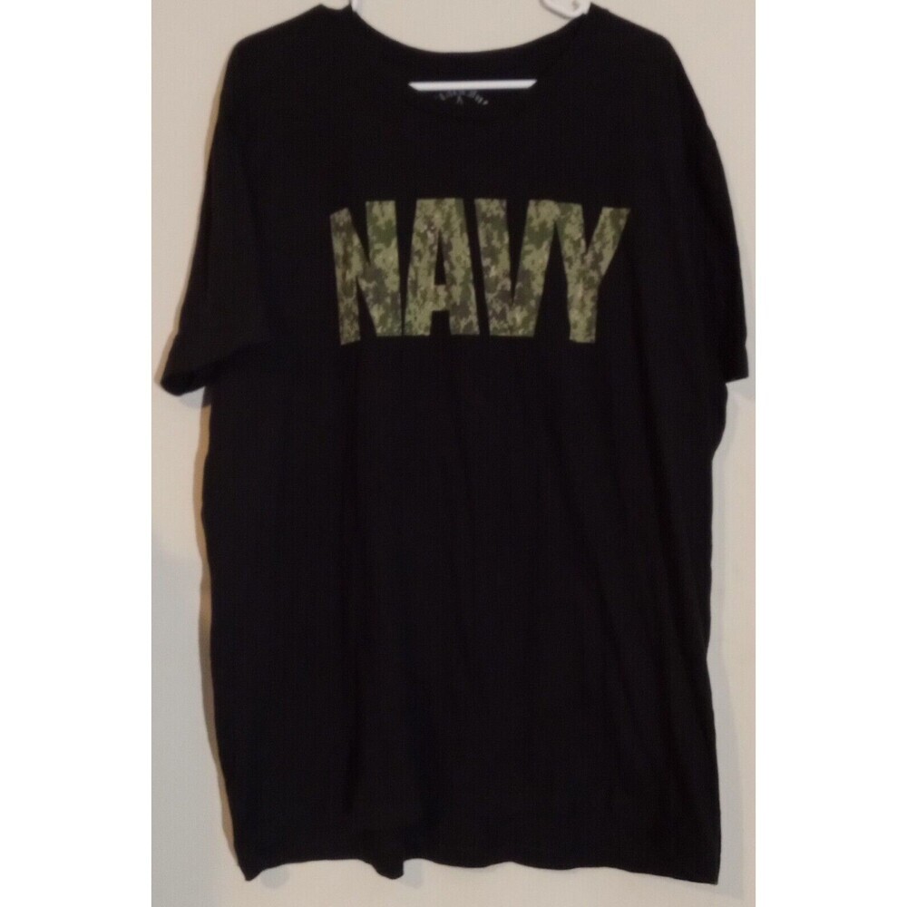 ~‎ Black Ink 1776, Camo Navy Logo Black T-Shirt Men's Size 2XL, EUC NICE ~
